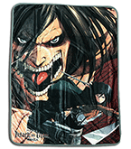 Attack on Titan S2 Eren & Mikasa Sublimation Throw Blanket