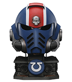 Joytoy Wh40K Ultramarines Lt Titus MKX 1/18 Helmet & Stand 