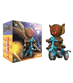 Super7 Super Cycles Bat Boy Brown With Blue Trike Figure