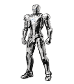 Marvel The Infinity Saga Dlx Iron Man Mark 2 Chrome Version Action Figure