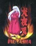 INU YASHA WITH FLAME BACK GROUND T/S XL