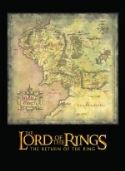 LOTR RETURN OF THE KING MAP WALL SCROLL