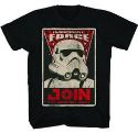 STAR WARS FORCE POSTER PX BLK T/S LG
