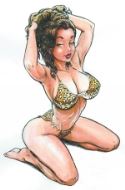 CAVEWOMAN RAVISHING PRINT (Net)