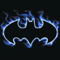 BATMAN FLAME LOGO T/S LG