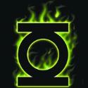 GREEN LANTERN FLAME LOGO T/S LG