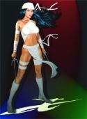 ELEKTRA IN WHITE WALL SCROLL