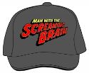 MAN WITH THE SCREAMING BRAIN LOGO BASEBALL CAP GRAY