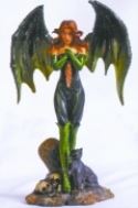 GREEN WINGED FAIRY STATUE