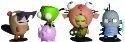 INVADER ZIM MINI FIGURINES SET OF DOOM