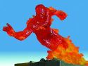 SILVER AGE FANTASTIC FOUR HUMAN TORCH MED STATUE