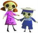 CORPSE BRIDE SKELETON BOY & GIRL JAPANESE COLL DOLL SET