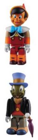 PINOCCHIO & JIMINY CRICKET KUBRICK 2-PK