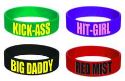 KICK ASS SILICONE WRISTBAND 2-PK ASST