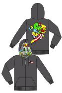 TOKIDOKI X MARVEL MARVEL HEROES ZIP-UP HOODIE LG