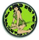 BETTIE PAGE GREEN LEOPARD BELT BUCKLE