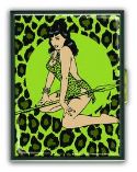 BETTIE PAGE GREEN LEOPARD CIGARETTE CASE