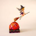 TINKER BELL ON BROOM PUMPKIN