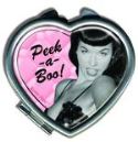 BETTIE PAGE PEEK A BOO HEART COMPACT