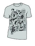 SCOTT PILGRIM CHARACTER MAP SILVER T/S XL