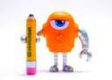 SKETCHBOT 5IN VINYL FIG ORANGE VER
