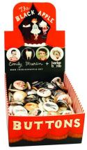 BLACK APPLE 1IN PIN 200PC DISP