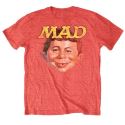 MAD MAGAZINE GONE MAD TOOTH HEATHER RED T/S SM