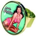BETTIE PAGE AQUAMARINE ADJUSTABLE RING