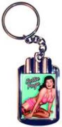 BETTIE PAGE AQUAMARINE KEYCHAIN