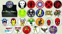 MARVEL HEROES 144PC BUTTON ASST