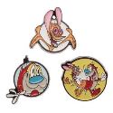 REN & STIMPY 3PC LAPEL PIN SET