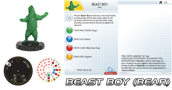 DC HeroClix 75th Anniversary - Beast Boy as a Bear