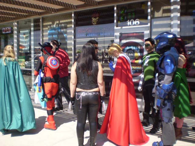 Costumed Special Guests Outside Dr. Fantasy's