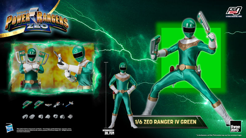 POWER RANGERS ZEO FIGZERO ZEO RANGER IV GREEN 1/6 SCALE AF