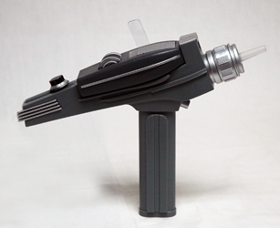 Diamond Select Black Handle Classic Phaser Toy Prop! Star Trek TOS Art Asylum 